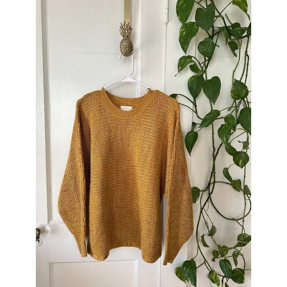 Pink rose women’s size large mustard sweater